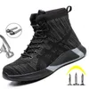 Прокатные труда безопасности для мужчин защитная обувь стальные носки кроссовки мужские легкие неразрушимые ботинки 211217