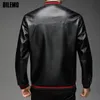 Men039s Jackets 2022 Top Grade New Brand Designer Casual Fashion Classic Biker Faux Pu Fashion Leather Jacket Men Punk Rock Coa7681377