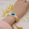Go2boho türkisch böse Samen Perlen Armbänder griechische Augenschmuck handgefertigtes Webstuhl Pulseras für Frauen inspirierte Schmuck