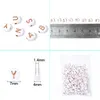 500pcs/lot 7mm Acrylic Letter Beads A-Z Alphabet Rose White Spacer Charm Beads Fit For Bracelet Necklace Diy Jewelry Making