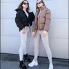 FORERUN Fashion Puffer Jacket Women Winter Short Jackets Bubble Coat Stand Collar Solid Autumn Casaco Feminino Invern 211013