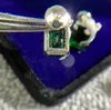 Argento sterling 925 puro di marca per le donne Orecchini di diamanti con pesce verde Orecchini per feste di nozze Gioielli in argento Gioielli di grande design266M