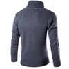 Maglioni da uomo Maglione maschile Pullover Sottile Caldo Solido Risvolto alto Jacquard Copertura Abbigliamento britannico Dolcevita da uomo