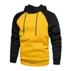 Hoodie Homens Moda Casual Feece Solto Hip Hop Streetwear Hoodies Meatshirt Roupas Retalhos Outwear Outwear Malha Masculino Plus Size 211217