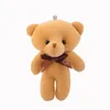 13 cm zacht gevulde beer pluche speelgoed mini teddybeer poppen speelgoed klein cadeau voor feest bruiloft sleutelhanger tas hanglang pop