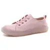 Top Quality Mulheres Sneakers Oxfords Couro Genuíno Sapatos Mulher Primavera Casual Vaca Couro Flats Oxfords Sapatos Tenis Feminino