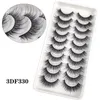 10 Pairs 3D Faux Vizon Kirpikler Doğal Kalın Uzun Yanlış Kirpik Dramatik Sahte Lashes Makyaj Uzatma Kirpikler 10style