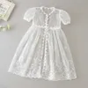 3Pcs Baby Girl Christening Lace Dress borns Infant White Dresses Children Birthday Outfit Toddler Baptism Boutique Clothes 210615