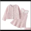 Bébé bébé, maternité goutte livraison 2021 Vêtements filles Set En automne Winter Laine Manteaux et jupes Boutique Enfants Vêtements Ensembles Fashion Casual Te