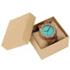 Montres-bracelets Creative Cadran Bleu Plein Bois Naturel Homme Montres À La Main Mode Hommes Femmes En Bois Bande Quartz Montre-Bracelet Cadeau Reloj De Mader