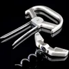 Barware Bar Tools Old Vintage Ah So Corkscrew 오래되고 깨지기 쉬운 와인 코르크 제거 Two-Prong Cork-Puller 수동 병 코르크 오프너