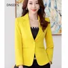 Black Suit Jacket Women Slim Blazer Spring Summer Blue s Korean Office White Three-quarter Sleeve Casual Coat mujer 211006
