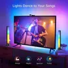 Computer Speakers 2Pcs 5V Colorful Tube RGB LED Sound Control Light Voice Pickup Rhythm Strip Remote Music Atmosphere Ambient Lamp292F