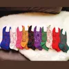 Multicolore Glitter Lettre Cheville Chaussettes avec Tag Femmes Filles Lettres Chaussette pour Cadeau Fête Haute Qualité Prix de Gros