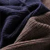 Grube damskie Ciepłe dzianiny Solidne Długie Rękaw Turtleneck Swetry Pół Zip Up Winter Coat Comfy Odzież C-295 211011