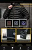 Saz Men Winter Warm USB Heating Jackets Smart Thermostat Pure Color Hooded Heated Clothing Waterproof Cotton Jacket 211104