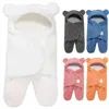 Baby Sleeping Bags Ultra-Soft Fluffy Fleece born Receiving Blanket Infant Boys Girls Clothes Nursery Wrap Swaddle 211101