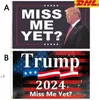 2024 Miss Me Yet 3 x 5 Fuß Trump-Flagge, lebendige, farbbeständige, doppelt genähte Dekorationsbanner, 90 x 150 cm, Trumps Flaggen