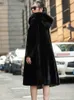 Feminina feminina faux fashion coreano colarinho de lã colar com capuz jaqueta feminina roupas de dupla face mulher casaco casaco zjt579