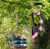 Color Solar Wind Chime Novelty Lighting Hummingbird Butterfly Waterproof Outdoor Windchime Changing Hanging Solar Light