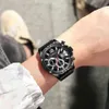 Мужские кожаные часы Crrju роскошные моды повседневные кварцевые часы для мужского хронографа Дата водонепроницаемый мужчина часы Reloj Hombre 210517