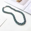 2021 fashion punk Cuba Necklace starry sky blue couple necklace ins fashion hip hop Necklace6862921