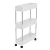 3-Tier Storage Rack with Wheels for Kitchen Trolley Bathroom Mobile Stand