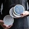 Heat-Resistant Reusable Cup Mat Absorbent Ceramic Stone Coaster with Cork Base for Drinks Kitchen Bar Decor KDJK2106
