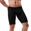 Mens Sexy Causal Shorts Mesh Sheer Pyjama Slaapbodems Sport Fitness Ademend Leggings Loungewear Slip Homme Long Boxers 2XL 210629