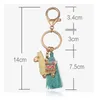 Nyckelringar Bil Keychain Pony Keyring Creative Key Holder Chain Metal Ring Auto Tillbehör