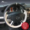 coprivolante in pelle scamosciata cucita a mano personalizzata per Mercedes-Benz Classe E E200 GLK300 CLA260 B180 GLE copriruota per auto