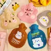 NEWWinter Warm Furry Hand Warmer Cute Cartoon Fluffy Hot Water Bottle Bag Portable Water Injection Heat Anti-brûlure Hand Warmer RRF12457