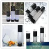 15ml 30ml Black Frosted Airless Vacuum Pump Lotion Bottle With Pump, Frost 50ml Plastic Refillable Bottles F20211105 Storage & Jars Factory price expert design