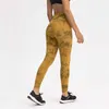 L 32 Yoga Leggings Tie Dye Gym Clothes Women High Waist Running Fitness Sports Full Length Pants Trouses Workout Capris Leggins