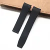 Watch Bands High Quality Rubber Watchband For TAG F1 Wrist Straps 22mm Arc End Black Band With Folding Buckle207s