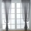 300cm Hauteur Pur Couleur Rideau Salon Fenêtre Fini Tulle Sheer Voile Rideaux Pour Chambre Rideaux Voilage Drapés 210712