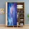 60x15 0 cm/tamaño personalizado brillante cielo estrellado planeta puerta pegatina nevera armario decoración póster autoadhesivo PVC pared calcomanías otra decoración