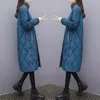 Plus Size Warm Woman Winter Coat Parkas Slim Cotton Padded Basic Jacket Female Casual Long Outwear Feminina 211011