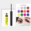 Handaiyan Kit de delineador colorido 12 cores / pacote matte de longa duração à prova d 'água líquida de olho colorido lápis de lápis de maquiagem cosméticos