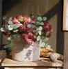 Konstgjorda blommor Vintage Rose Bunch Silk Flower Bouquet