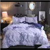 Tillbehör Textili Hem Garden Drop Leverans 2021 Marmor Linjer Set Duvet Comforter Bedding Sets 5 Färger BedClothes Sängkläder 8 Szie Twin Do