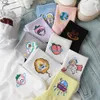 Calze Calze PEONFLY Cute Cartoon Lovely Kawaii Women Sweet Harajuku Cotton Character Casual Short