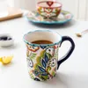 Hand-painted Ceramic Mug Simple And Fashionable Drinking Cup Milk Breakfast Office Tea Fruit Juice Teacup