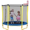 5.5ft-trampolines voor kinderen 65 inch buiten indoor mini peuter trampoline met behuizing, basketbalring en bal inclusief A54 A13