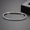 Brins de perles en argent Sterling 925, 3mm 5MM 17cm 19CM, Bracelet de Tennis CZ pour femmes, bijoux de mode de mariage, entier Christ287p