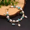 Link Chain Multi-Layer Natural White Freshwater Pearls Paar Charmel Bracelet Women Party Gift voor meisje Boho Luxe joodse accessoire Kent22