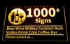 1000 Borden Lichtbord Bier Wijn Wiskey Cocktail Rum Wodka Drinken Cola Koffie Bar Club Pub 3D LED Drop Whole2382817