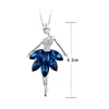 Collana di design Gioielli di lusso LNRRABC Fashion Crystal Plated Ballerina Girl Charm 1PC Long Gift Ciondolo in lega da donna Catena maglione 2021 Wi