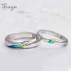 Thaya S925 Silver Couple Rings TheOtherShoreStarry Design for Women Men Resizable Symbol Love Wedding Jewelry Gifts 211217