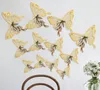 3D金属のテクスチャペーパー中空の蝶の壁のステッカーハウスの装飾リビングルームの近代的なシミュレーションソリッドカラー高品質モダンシンプルSN2682